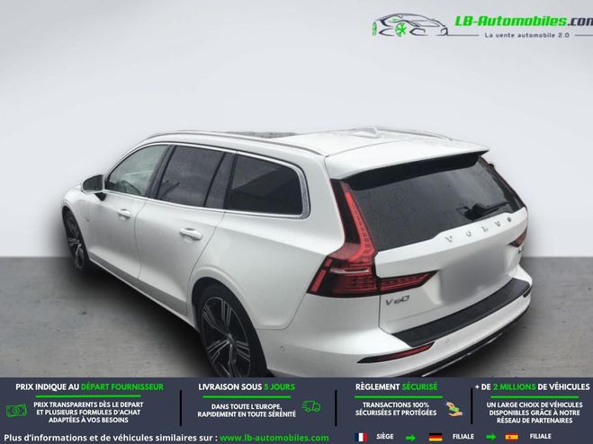 Volvo V60 T6 AWD 253 ch + 145 ch BVA Blanc de 2019