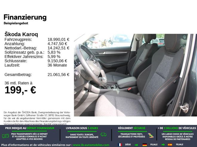 Skoda Karoq 1.0 TSI 110 ch Gris M�tallique de 2021