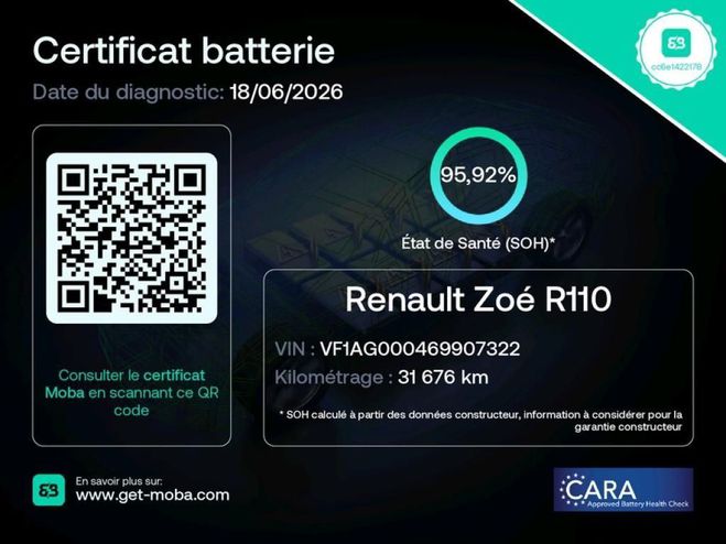 Renault Zoe E-TECH ELECTRIQUE R110 - MY22 Evolution  Blanc de 2022