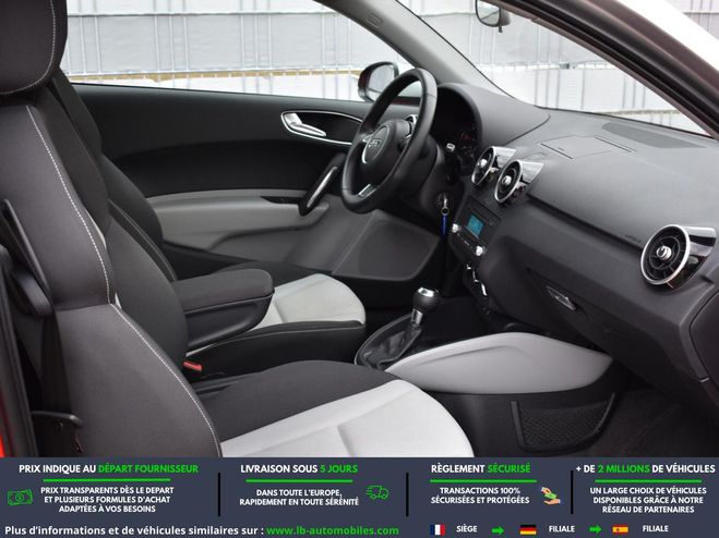 Audi A1 1.6 TDI 90 BVA Rouge M�tallique de 2011
