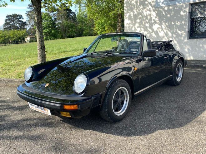 Porsche 911 3.2 G50 CABRIOLET 231 CV ORIGINE FR Noir de 1988