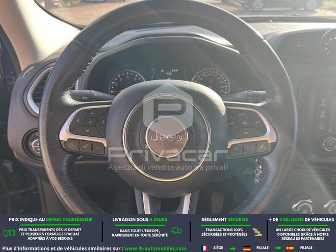 Jeep Renegade 1.6 E.torQ Evo 110 ch Bleu M�tallique de 2016