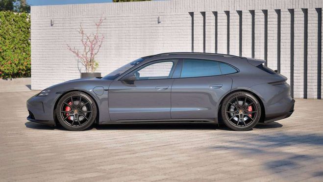 Porsche Taycan GTS Sport Turismo 105 kWh-SPORTDESIGN-CH Gris de 