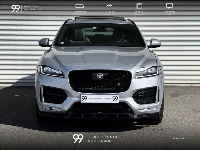 Jaguar F Pace R SPORT 300CH TOIT OUVRANT CARPLAY ACTIV Indus Silver de 2017