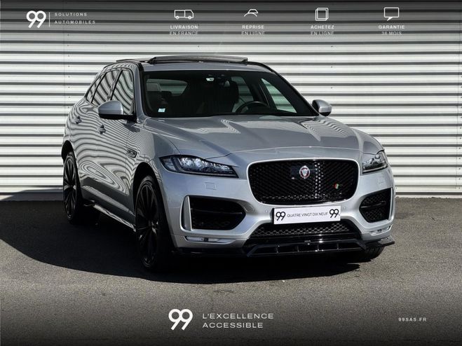Jaguar F Pace R SPORT 300CH TOIT OUVRANT CARPLAY ACTIV Indus Silver de 2017