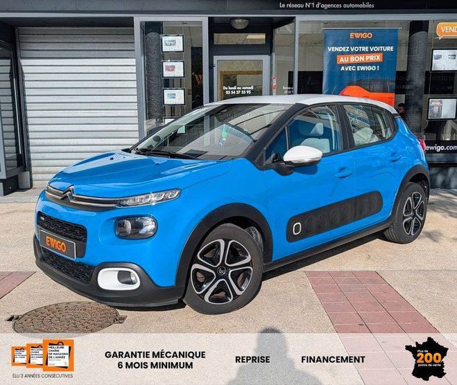 Citroen C3 1.2l 82ch FEEL ENTRETIEN COMPLET COURROI Bleu de 2016