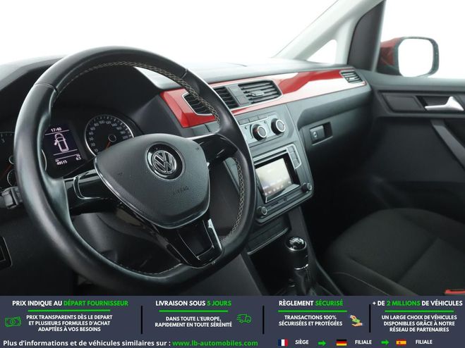 Volkswagen Caddy 2.0 TDI 102 BVM Rouge M�tallique de 2016