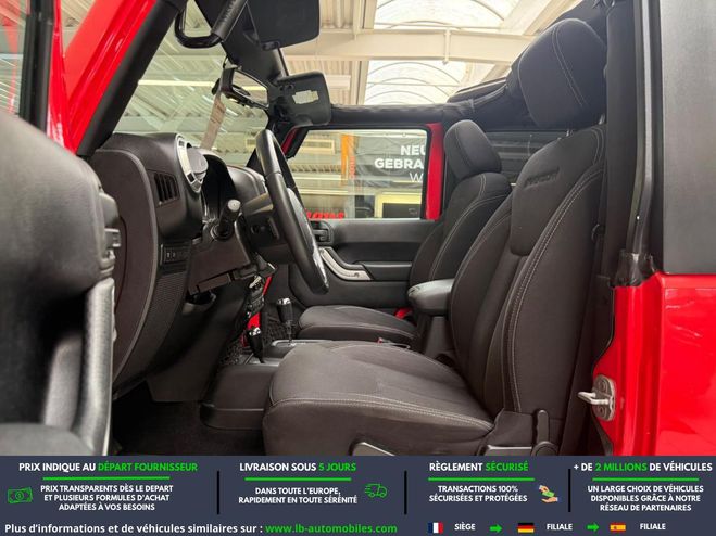 Jeep Wrangler 2.8 CRD 200 - BVA 3 Portes Rouge M�tallique de 2013