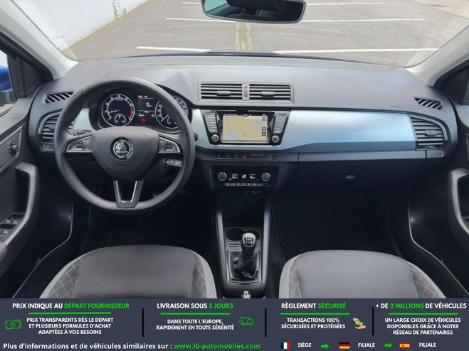 Skoda Fabia 1.0 MPI 60 ch BVM Bleu M�tallique de 2019