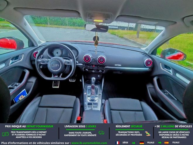 Audi S3 2.0 TFSI 300 BVA Rouge M�tallique de 2016