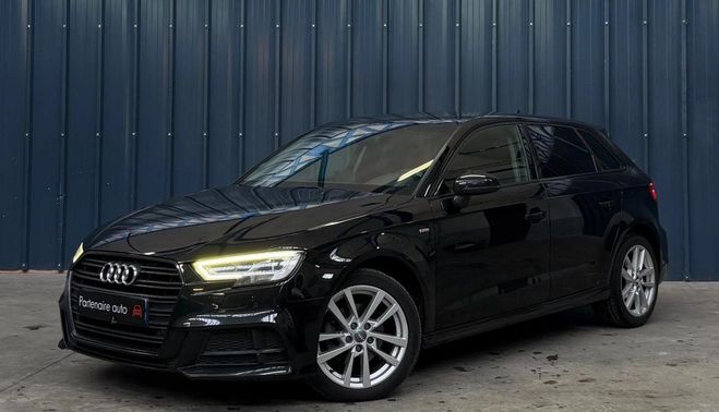 Audi A3 1.6 115 - Garantie 1 an - Sellerie cuir  Noir de 2019