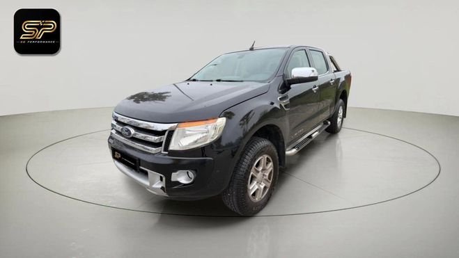 Ford Ranger LIMITED 2.2 TDCI 4X4 ? 150 CH CUIR GPS C Noir de 2014