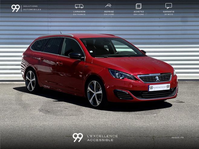 Peugeot 308 SW GT 205CH LED ANGLE MORT LIVRAISON REP LQV - ROUGE ULTIMATE de 2016