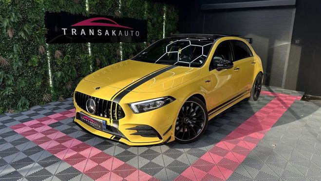 Mercedes Classe A AMG 2.0i 306ch 4-MATIC Suivi Pack aero B Jaune de 2019