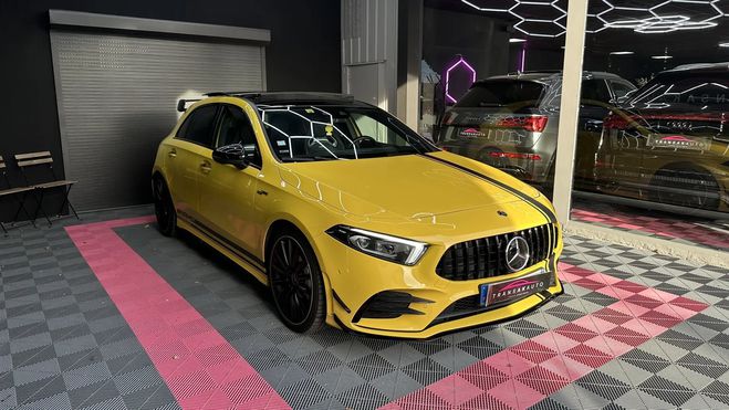 Mercedes Classe A AMG 2.0i 306ch 4-MATIC Suivi Pack aero B Jaune de 2019