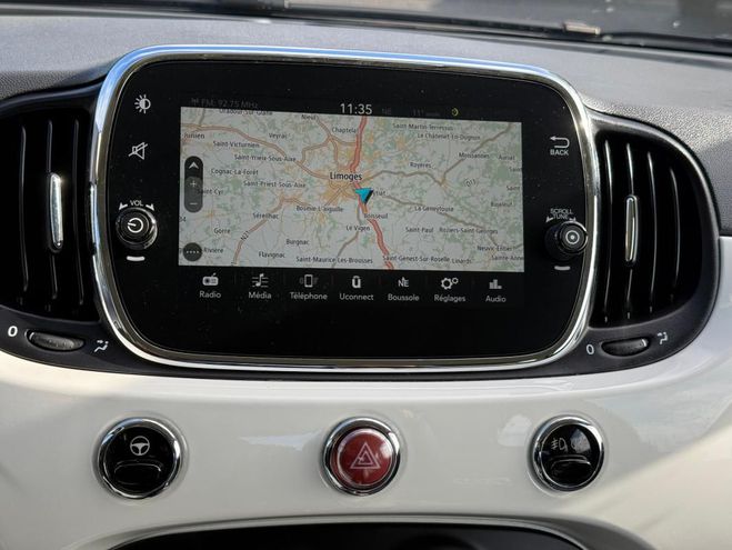 Fiat 500 MY17 1.2 69 ch Lounge blanc de 2018