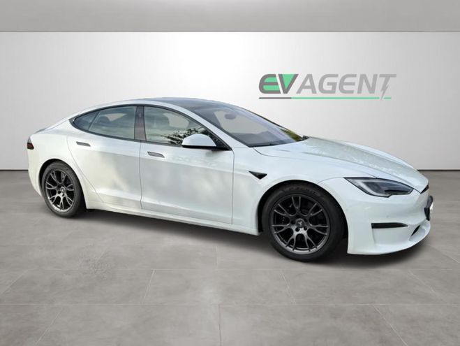 Tesla Model S Plaid 1020 ch blanc de 2023
