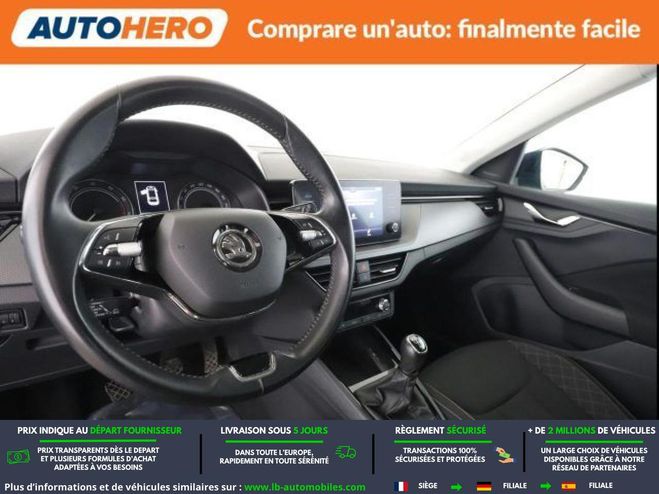 Skoda Scala 1.0 TSI 116 ch BVM Bleu M�tallique de 2020