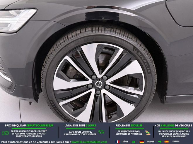 Volvo V60 T6 AWD 253 ch + 145 ch BVA Noir M�tallique de 2021