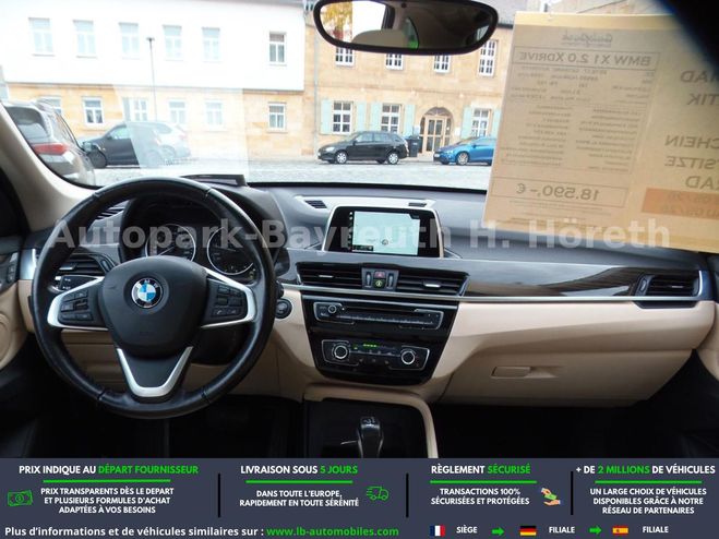 BMW X1 sDrive 20i 192 ch BVA Noir M�tallique de 2017